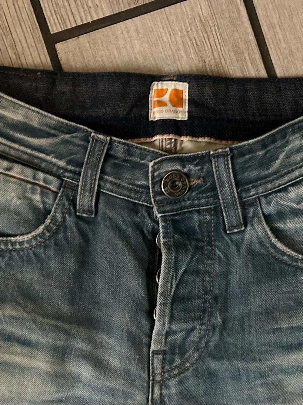 BOSS ORANGE Men's Light Wash Selvedge regular fit